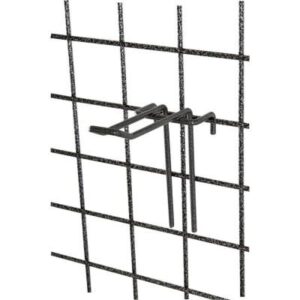 BROCHE DOUBLE FIL - L10CM - GRIS MARTELÉ - POUR GRILLE