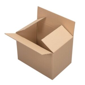 CAISSES EXPÉDITION SIMPLE CANNELURE EN KRAFT BRUN 35X23X25CM PAR 20