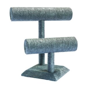 PORTE BRACELETS ET MONTRES 2 NIVEAUX GRIS L.24 X H25CM