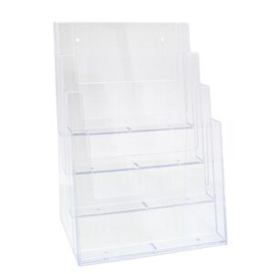 PORTE-BROCHURE DE COMPTOIR OU MURAL A4 - 4 COMPARTIMENTS