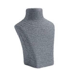 PORTE COLLIERS BUSTE GRIS L17 X P8 X H21CM