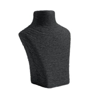 Porte-colliers-buste-noir-L17-x-P8-x-H21cm-21317