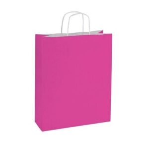 SAC-KRAFT-FUCHSIA-POIGNeES-TORSADeES-14X8-5X21CM-PAR-50
