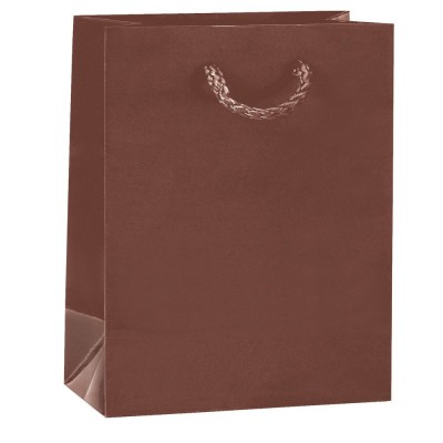 SAC LUXE PELLICULÉ CHOCOLAT L11XP6XH14CM - PAR 12