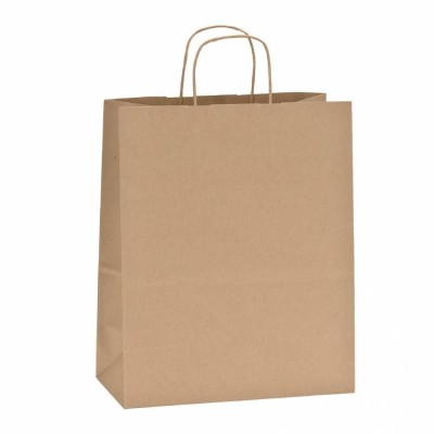 SACS PAPIER 100 % RECYCLÉ 32X16XH39CM - PAR 50