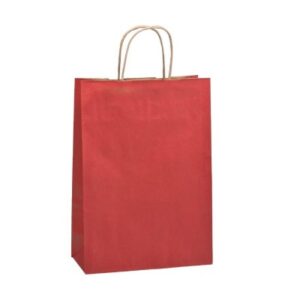 SAC KRAFT POIGNÉES TORSADÉES ROUGE L36XP12XH41CM - PAR 50