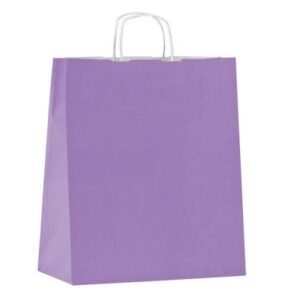 SAC KRAFT LILAS POIGNÉES TORSADÉES 22X10X29CM - PAR 50