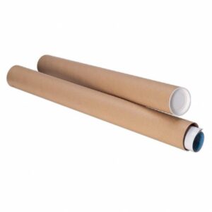 TUBE D'EXPÉDITION CARTON 76CM + BOUCHONS PLASTIQUE
