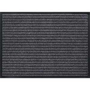 TAPIS D'ACCUEIL GRIS RAYÉ NOIR 120X180CM